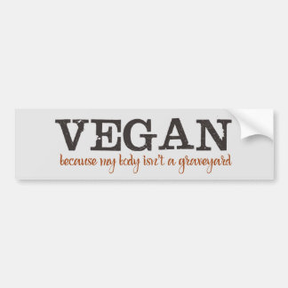 Pegatina Para Coche Vegano porque mi cuerpo no es un cementerio
