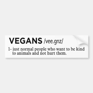 Pegatina Para Coche veganos definen el blanco