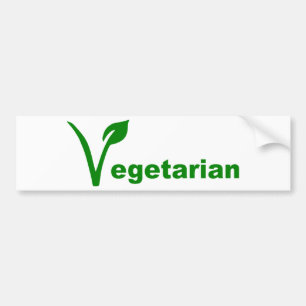 Pegatina Para Coche Vegetariano