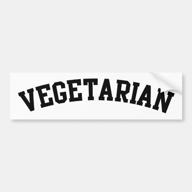 Pegatina Para Coche Vegetariano (Frente)
