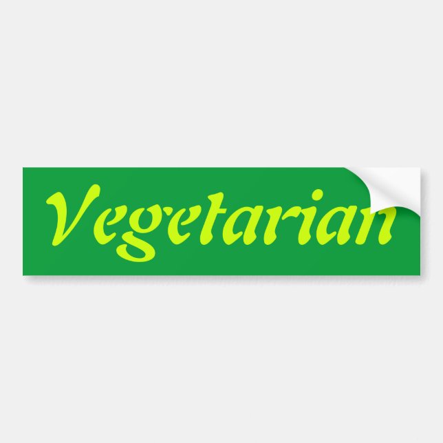 Pegatina Para Coche Vegetariano (Frente)