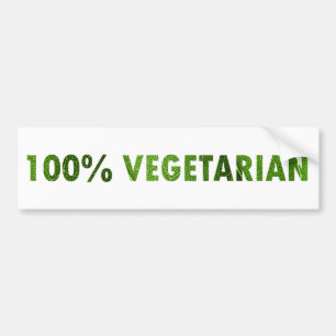 PEGATINA PARA COCHE VEGETARIANO DEL 100 POR CIENTO