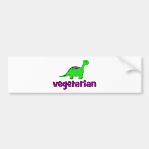 Pegatina Para Coche Vegetariano - diseño del dinosaurio