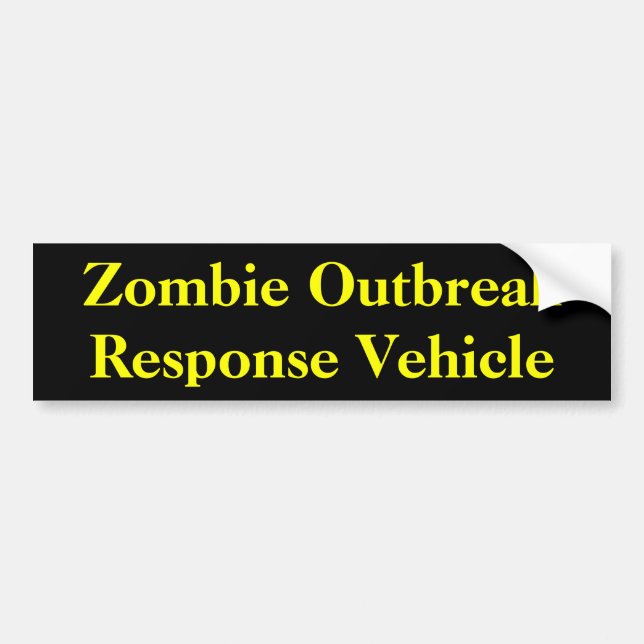 Pegatina Para Coche Vehículo de la respuesta del brote del zombi (Frente)