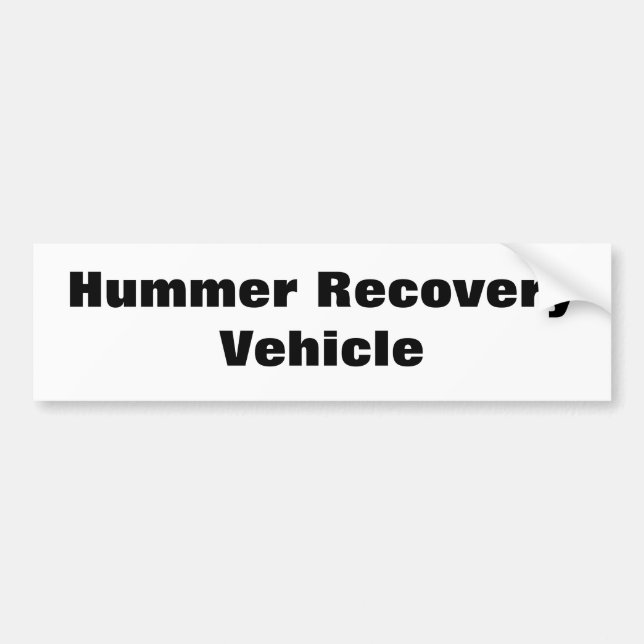 Pegatina Para Coche Vehículo de recuperación de Hummer (Frente)