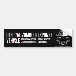 Pegatina Para Coche Vehículo oficial de la respuesta del zombi