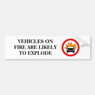 PEGATINA PARA COCHE VEHÍCULOS EN EL FUEGO