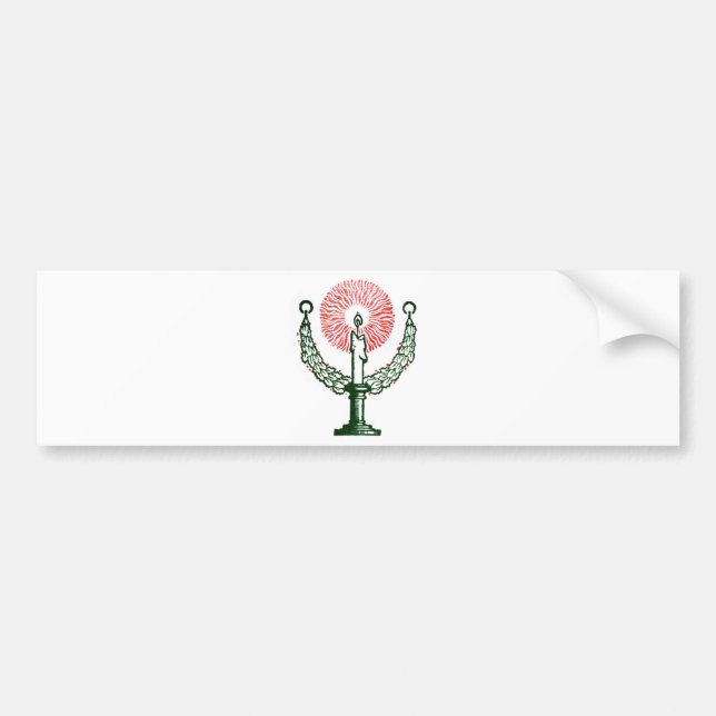 Pegatina Para Coche Vela tradicional de Navidades (Frente)