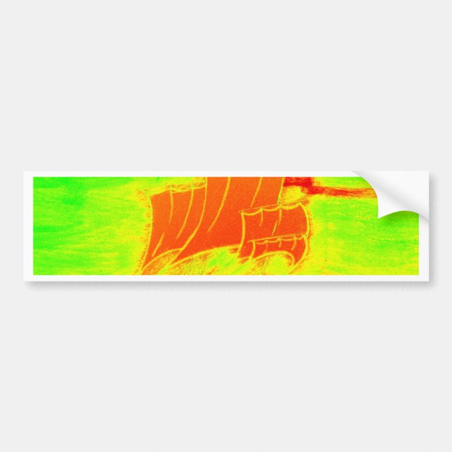 Pegatina Para Coche velero fluorescente (Frente)