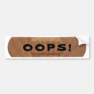 Pegatina Para Coche ¡Vendaje con Oops!