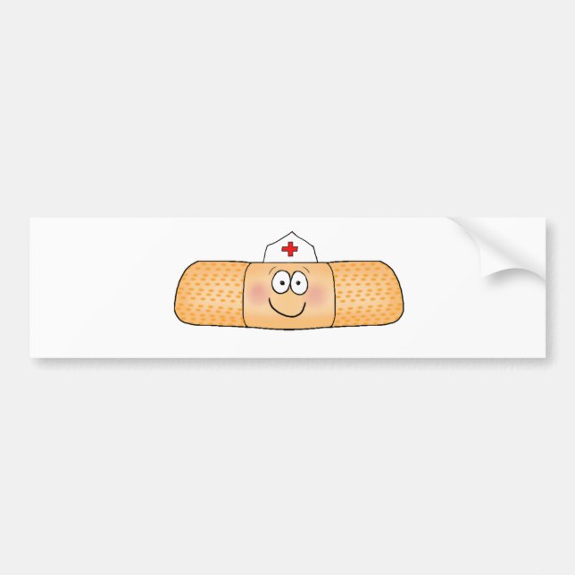 Pegatina Para Coche Vendaje de la tirita de Whimsicla con el gorra de (Frente)