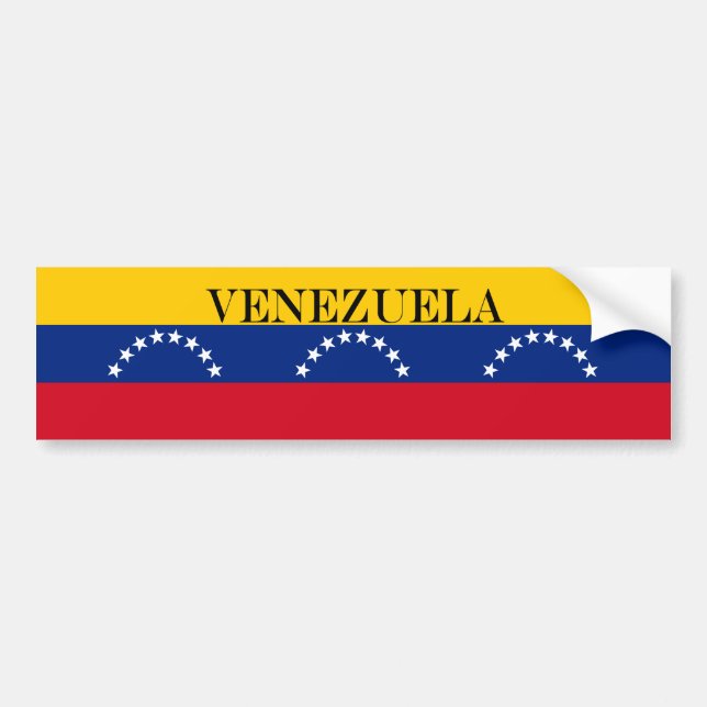Pegatina Para Coche Venezuela enarbola patriotas venezolanos (Frente)