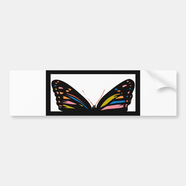 Pegatina Para Coche Ventana de la mariposa (Frente)