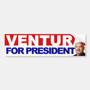 Pegatina Para Coche Ventura para el presidente - rojo básico un azul