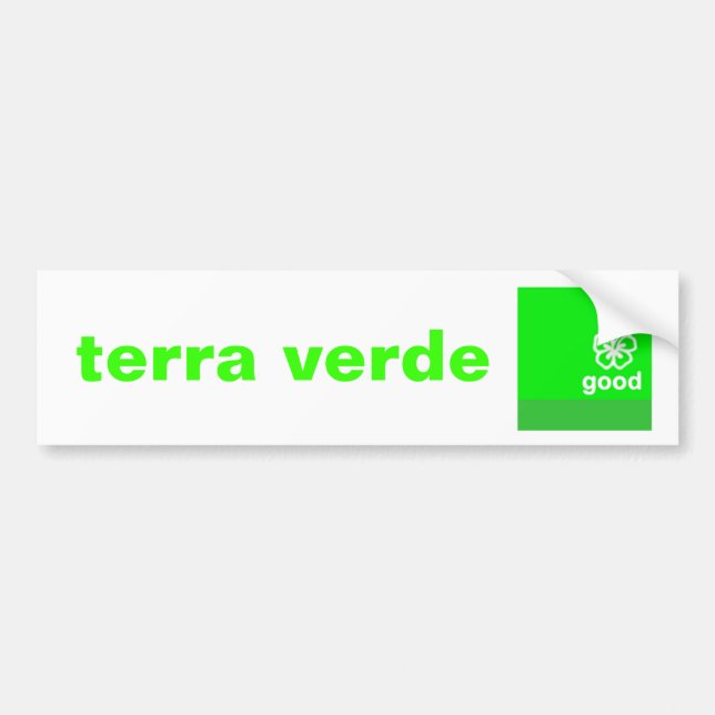 Pegatina Para Coche Verde de la tierra (Frente)