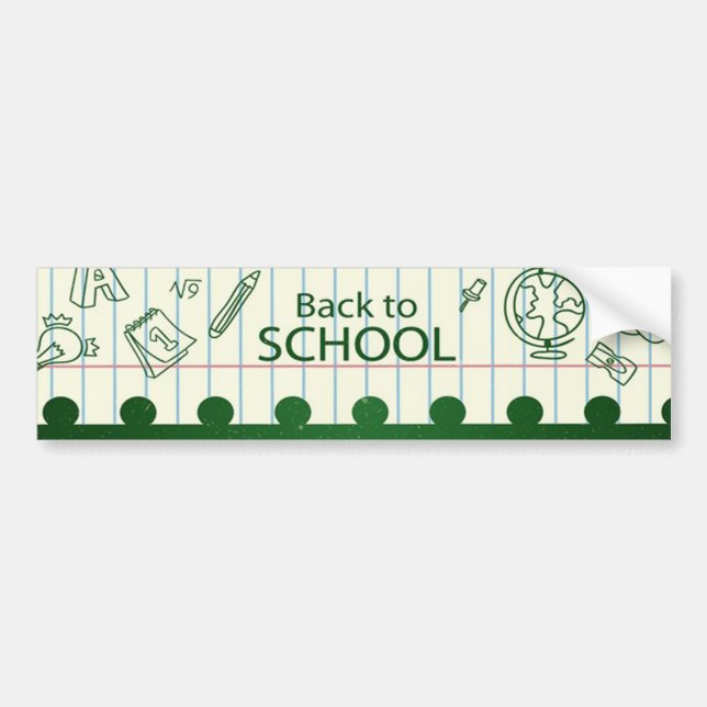 Pegatina Para Coche Verde escolar retro de moda (Frente)