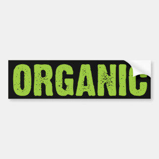 Pegatina Para Coche Verde ORGÁNICO en negro