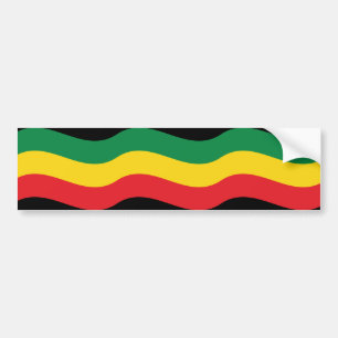 Pegatina Para Coche Verde, oro (amarillo) y bandera de los colores