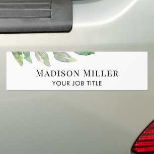 Pegatina Para Coche Verde personalizado acuarela 