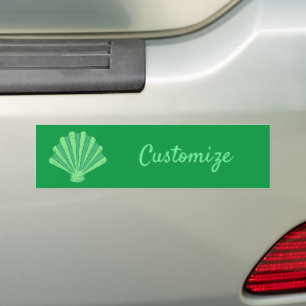 Pegatina Para Coche Verde Salvia Concha de Venera Thunder_Cove 