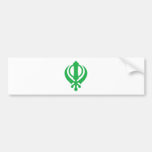 Pegatina Para Coche Verde sikh de Khanda