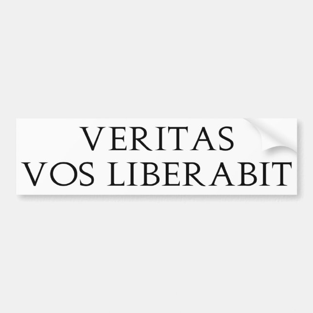 Pegatina Para Coche Veritas Vos Liberabit (Frente)