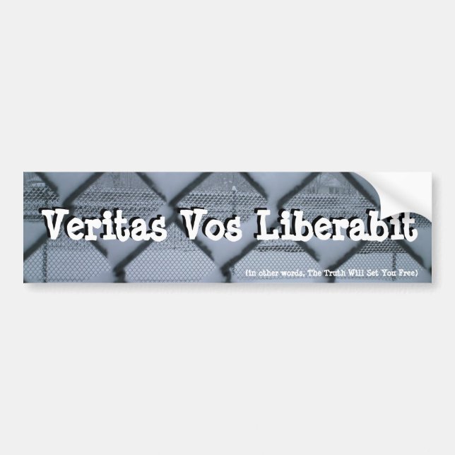 Pegatina Para Coche Veritas Vos Liberabit (cercado) (Frente)