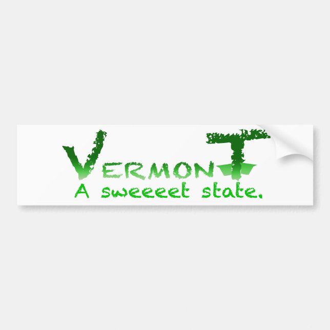 Pegatina Para Coche Vermont Sweeeet Bumper Sticker (Frente)