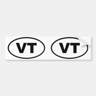 Pegatina Para Coche Vermont VT oval