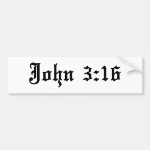 Pegatina Para Coche verso cristiano de la biblia del 3:16 de Juan
