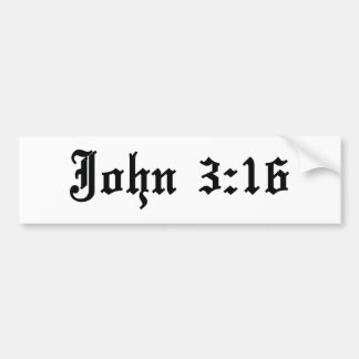 Pegatina Para Coche Verso de la biblia del 3:16 de Juan