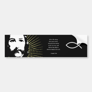 Pegatina Para Coche Verso de la biblia del 53:6 de ISAÍAS
