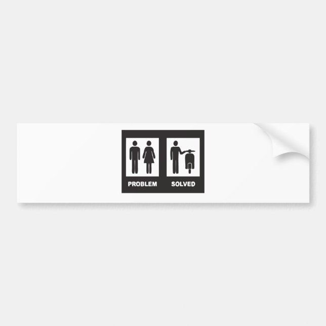 Pegatina Para Coche Vespa divertida (Frente)