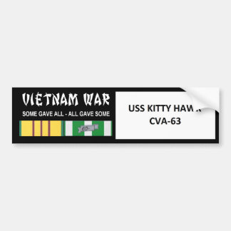 PEGATINA PARA COCHE VETERANO DE GUERRA DE USS KITTY HAWK VIETNAM