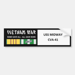 PEGATINA PARA COCHE VETERANO DE GUERRA INTERMEDIARIO DE USS VIETNAM