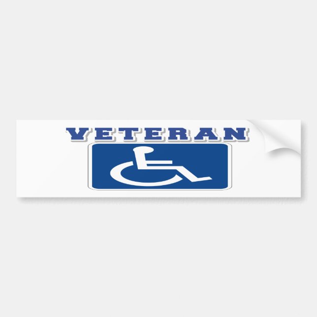 Pegatina Para Coche Veterano discapacitado (Frente)