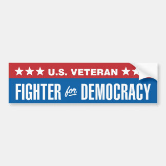 Pegatina Para Coche Veterano/luchador por la democracia en Estados Uni