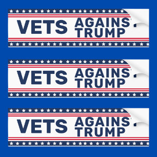 Pegatina Para Coche Veteranos Contra la Política de Trump
