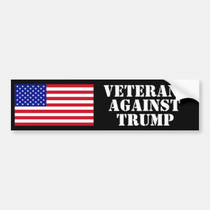 Pegatina Para Coche Veteranos contra Trump Bumper Sticker v.2