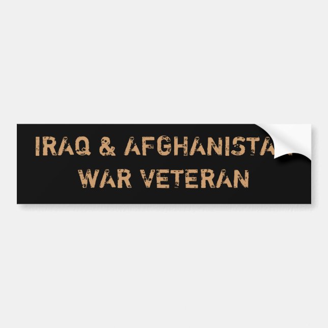 PEGATINA PARA COCHE VETERANOS DE GUERRA DE IRAQ Y DE AFGANISTÁN (Frente)