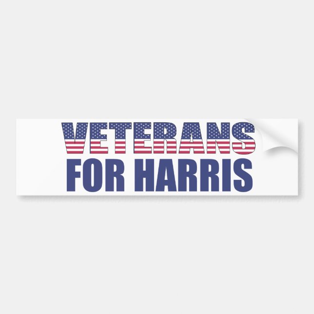 Pegatina Para Coche Veteranos de las elecciones Harris 2024 (Frente)