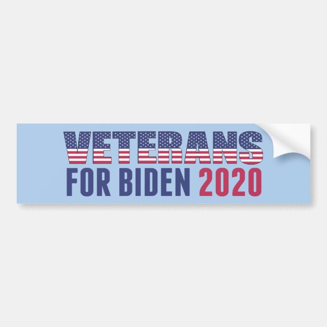 Pegatina Para Coche Veteranos para Biden 2020 (Frente)