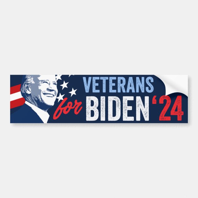 Pegatina Para Coche Veteranos para Biden 2024 (Frente)