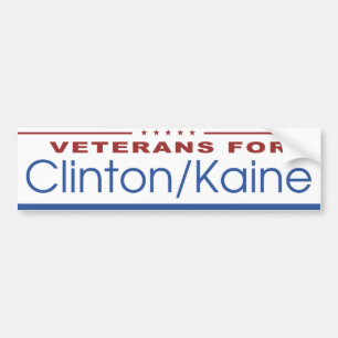 Pegatina Para Coche Veteranos para Clinton/Kaine 2016