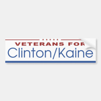 Pegatina Para Coche Veteranos para Clinton/Kaine 2016