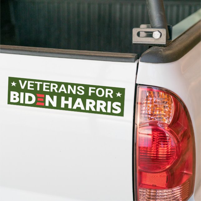 Pegatina Para Coche Veteranos para el Personalizado Biden Harris Texto (En Camión)