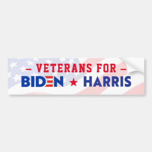 PEGATINA PARA COCHE VETERANOS PARA JOE BIDEN Y KAMALA HARRIS 2020