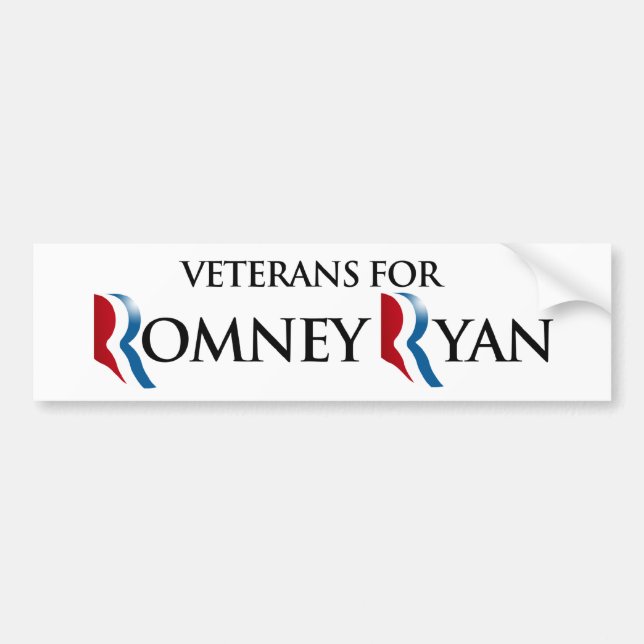 Pegatina Para Coche VETERANOS PARA ROMNEY RYAN.png (Frente)