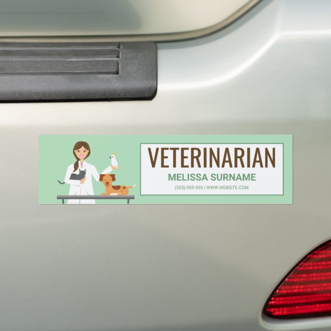 Pegatina Para Coche Veterinaria y animales y Personalizado Textos (en coche)