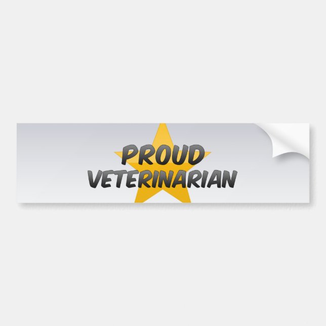 Pegatina Para Coche Veterinario orgulloso (Frente)